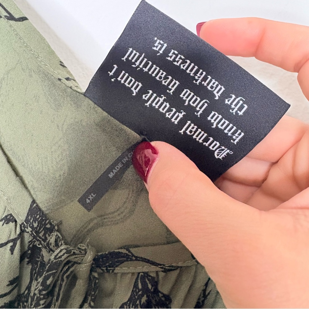 Killstar Forestine Green Maxi Off The Shoulder Dress Whimsy Fairy Grunge 4XL - Picture 7 of 9